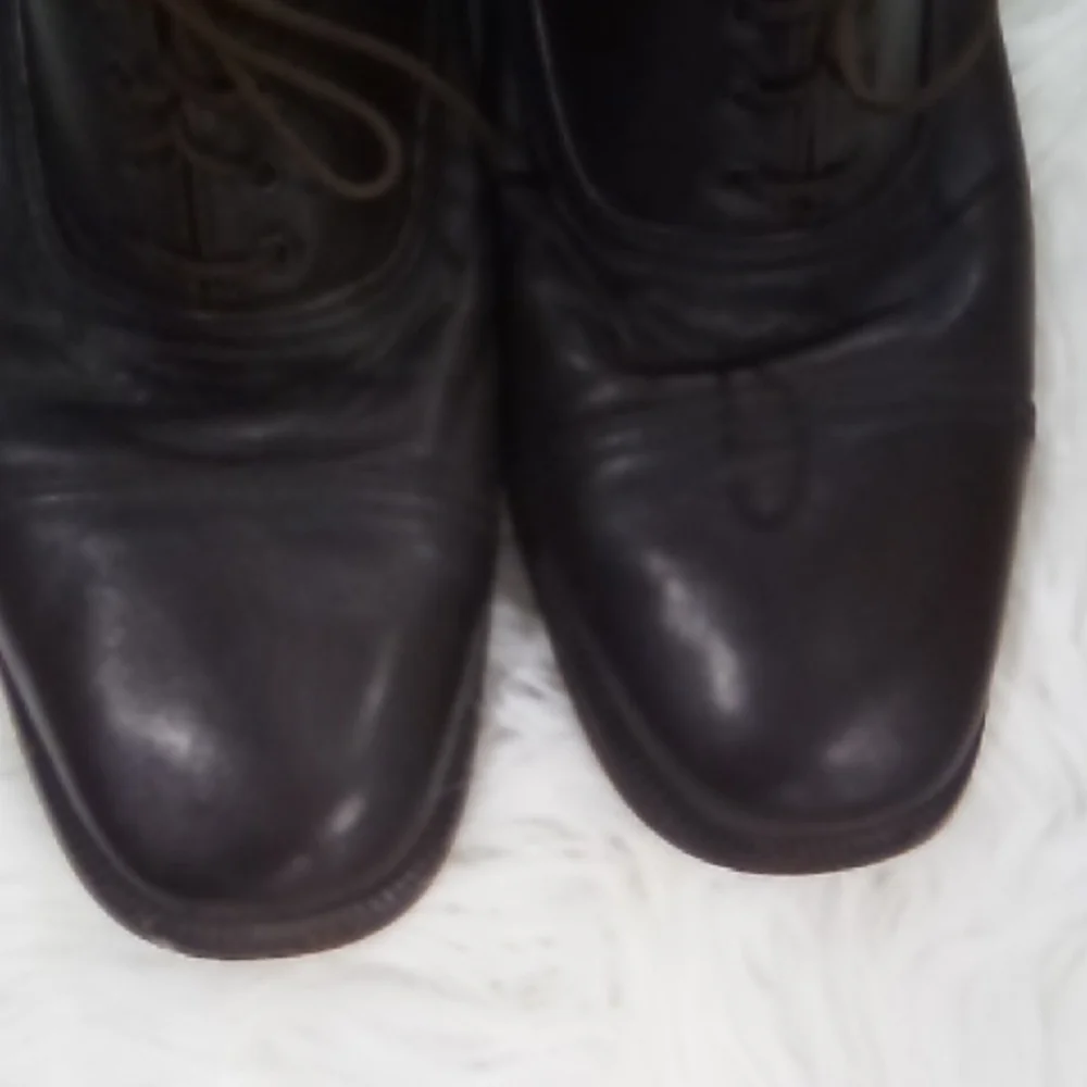 Bally Alton VTG Brown Oxford Leather Shoes with Polished Finish Size 9.5D
